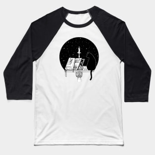 The Cat and the Candle Baseball T-Shirt